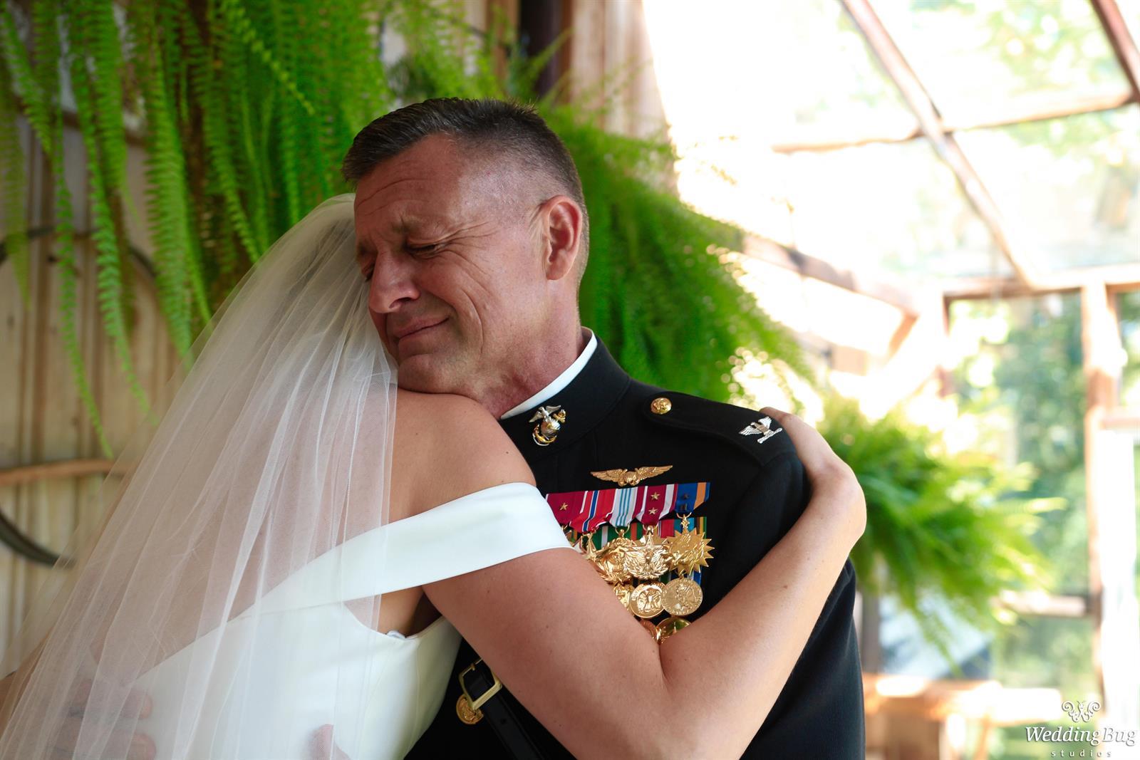 Second Photographer captured sentimental moment between bride and father
